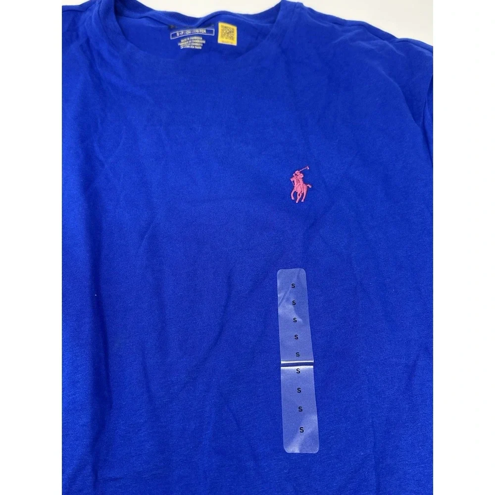 NEW Polo Ralph Lauren Men's T-Shirt Sz S Crew Neck Short Sleeve Blue Y8